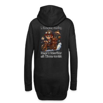 Première journée d’école Steampunk - Sweat-shirt à capuche long Femme - noir - Dos