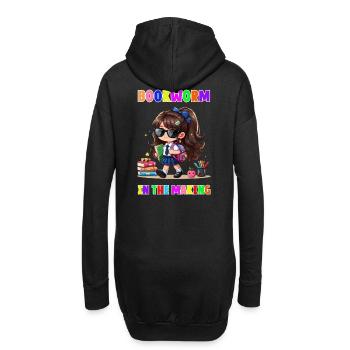 Bookworm in making - Hoodie-Kleid - Schwarz - Hinten