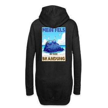 Mein Fels in der Brandung - deutsche Version - Hoodie-Kleid - Schwarz - Hinten