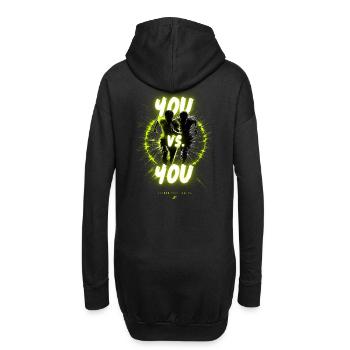 YOU vs YOU Fitness-Duell - Hoodie-Kleid - Schwarz - Hinten