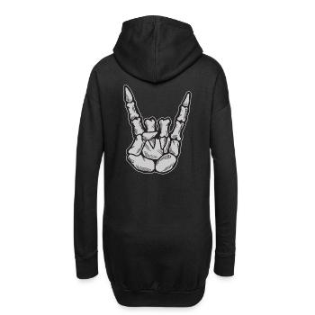 Werten Sie Ihren Stil mit ikonischer - Hoodie-Kleid - Schwarz - Hinten