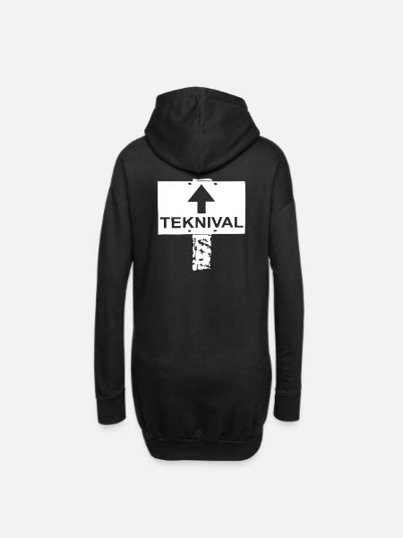teknival 23 - Hoodie-Kleid - Schwarz