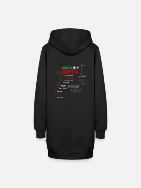 Assietta ridge road | Strada dell'Assietta - Hoodie Dress - black