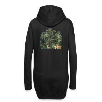 Habitant De La Forêt, Fantôme, Champignons, Fantôme, Amoureux De La Nature - Sweat-shirt à capuche long Femme - noir - Dos