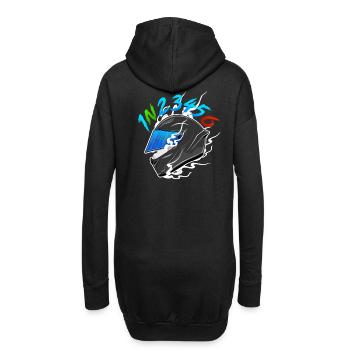 Motorrad Fahrer Helm 1N23456 - Hoodie-Kleid - Schwarz - Hinten