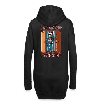 Damn - they just left me hangin' - Hoodie-Kleid - Schwarz - Hinten