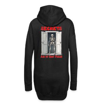 Secrets - il suffit de demander à mon ami osseux (squelette) - Sweat-shirt à capuche long Femme - noir - Dos