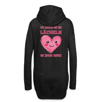 Je vais te mettre un sourire sur le cœur - Sweat-shirt à capuche long Femme - noir - Dos
