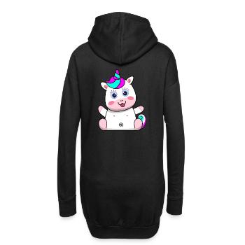 Licorne Design Enfant Fantasy Créature mythique Cadeau - Sweat-shirt à capuche long Femme - noir - Dos