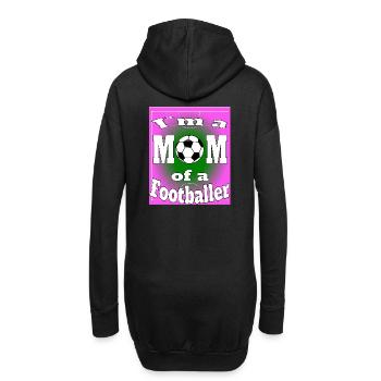 Mama Fussball Kind Sport Familie Geschenk - Hoodie-Kleid - Schwarz - Hinten