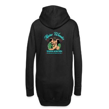 Baby Schwanger Kind Familie Mama Papa Geschenk - Hoodie-Kleid - Schwarz - Hinten