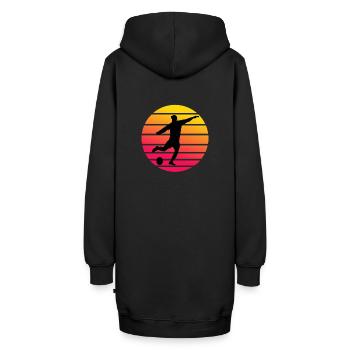 Fußball Leidenschaft Kicker Sport Soccer - Hoodie-Kleid - Schwarz - Hinten