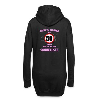 50 runder Geburtstag Geschenk Party Spruch Idee - Hoodie-Kleid - Schwarz - Hinten
