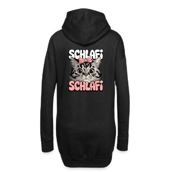 Chemise de nuit pour chat Cadeau mignon Chat - Sweat-shirt à capuche long Femme - noir - Dos