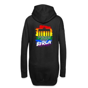 Pride Day Berlin LGBTQ+ Regenbogen - Hoodie-Kleid - Schwarz - Hinten