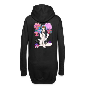 Natur Magie magisch Okkult spirituell Fantasy Wald - Hoodie-Kleid - Schwarz - Hinten