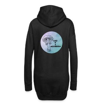 God is a mushroom - Sweat-shirt à capuche long Femme - noir - Dos
