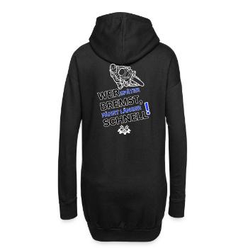 Motorrad - WER SPÄTER BREMST IST LÄNGER SCHNELL - Hoodie-Kleid - Schwarz - Hinten