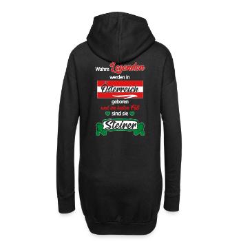 wahre Legenden echte Helden Österreich Steirer - Hoodie-Kleid - Schwarz - Hinten