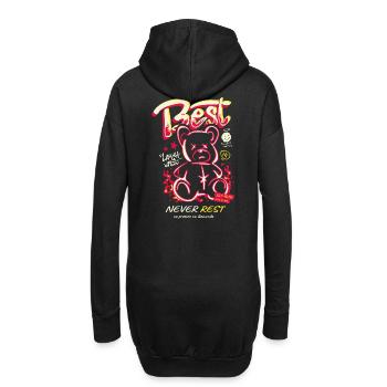 Mieux vaut ne jamais se reposer, Teddy Néon - Sweat-shirt à capuche long Femme - noir - Dos