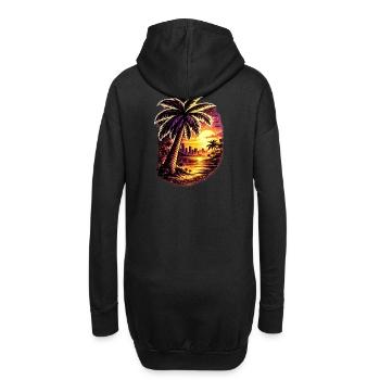 Palm Trees at Neon Sunset Zoopy - Hoodie Dress - black - Back