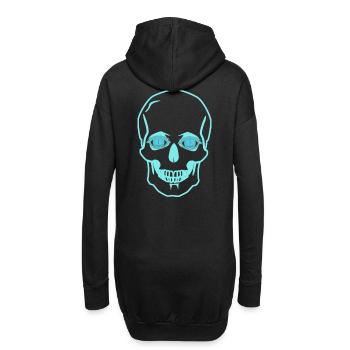 Crâne Crâne Mort Horreur Halloween Fantôme - Sweat-shirt à capuche long Femme - noir - Dos