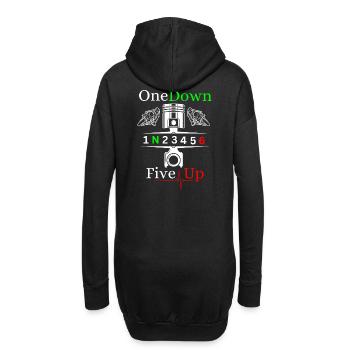 Motorrad Gänge Schaltung 1N23456 - Hoodie-Kleid - Schwarz - Hinten