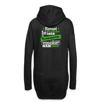 Trainspotter, Eisenbahn und Zug Fan - Hoodie-Kleid - Schwarz - Hinten