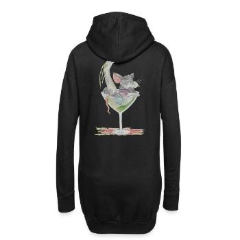 Ratfoodz' Rattini - Cocktailratte im Glas - Hoodie-Kleid - Schwarz - Hinten