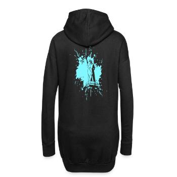 Freiheitsstatue in a Splash > Vectorgraphic - Hoodie-Kleid - Schwarz - Hinten