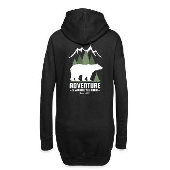 Amoureux de la nature randonnée nature arbres montagnes ours cool - Sweat-shirt à capuche long Femme - noir - Dos