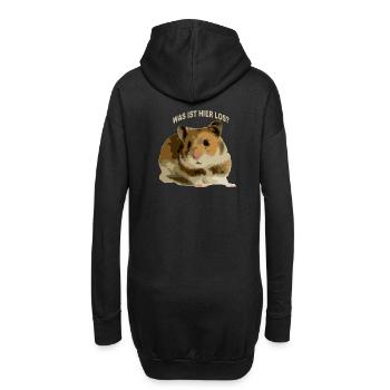 hamster was ist hier los - Hoodie-Kleid - Schwarz - Hinten