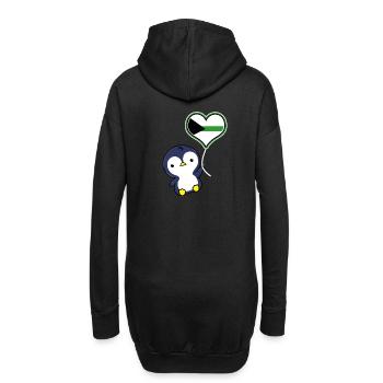Penguin Balloon Demiromantic Pride - Sweat-shirt à capuche long Femme - noir - Dos