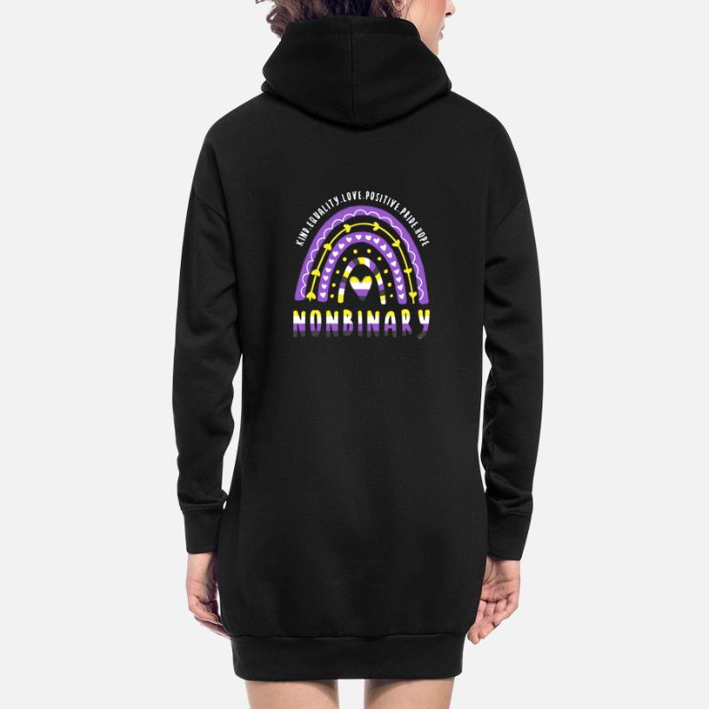 Nonbinary Pride Nonbinary Rainbow Hoodie Dress
