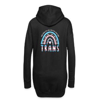 Trans dit Trans Pride Transgenre Rainbow - Sweat-shirt à capuche long Femme - noir - Dos