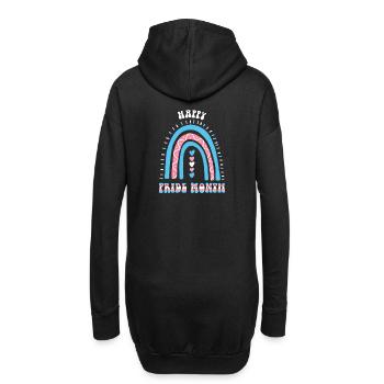 Happy Pride Month Trans Boho Regenbogen - Hoodie-Kleid - Schwarz - Hinten