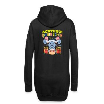 Achtung Ich Bin Schon 5 Geburtstag Gnu - Hoodie-Kleid - Schwarz - Hinten