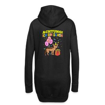 Achtung Ich Bin Schon 2 Geburtstag Schakal - Hoodie-Kleid - Schwarz - Hinten