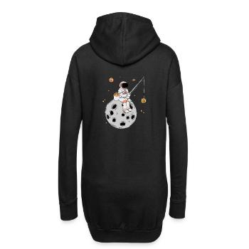 Astronaute Pêche Bitcoin Stock Market Trader - Sweat-shirt à capuche long Femme - noir - Dos