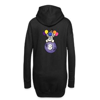 8 Jahre alt Weltraum Geburtstag 8. Geburtstag - Hoodie-Kleid - Schwarz - Hinten