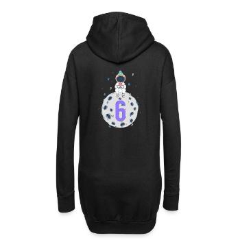 Fête d’anniversaire de l’espace du 6ème anniversaire - Sweat-shirt à capuche long Femme - noir - Dos