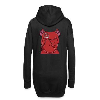Costume de diable Halloween - Sweat-shirt à capuche long Femme - noir - Dos