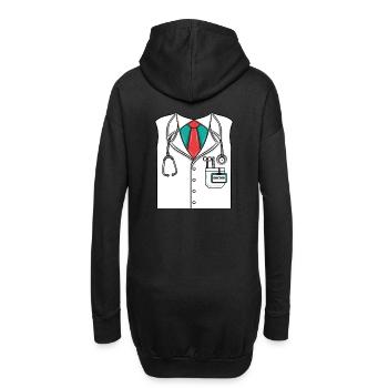 Costume de docteur Halloween - Sweat-shirt à capuche long Femme - noir - Dos
