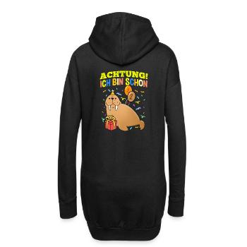 Achtung Ich Bin Schon 2 Geburtstag Walross - Hoodie-Kleid - Schwarz - Hinten