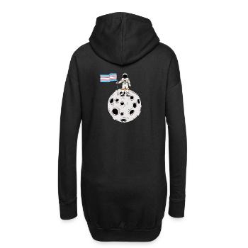 Drapeau de la Fierté trans de l’astronaute transgenre - Sweat-shirt à capuche long Femme - noir - Dos