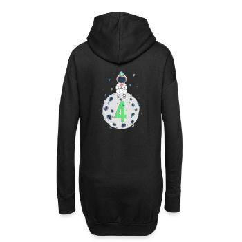 Fête d’anniversaire de l’espace de 4ème anniversaire - Sweat-shirt à capuche long Femme - noir - Dos