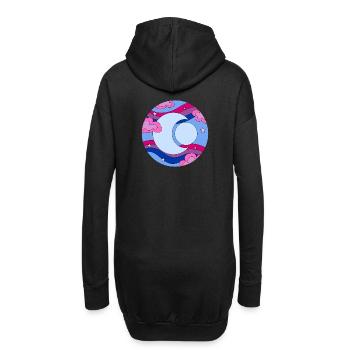 Fierté bisexuelle De la Lune de l’espace bisexuelle - Sweat-shirt à capuche long Femme - noir - Dos