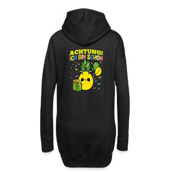 Achtung Ich Bin Schon 2 Geburtstag Ananas - Hoodie-Kleid - Schwarz - Hinten