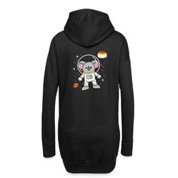 Koala Astronaut Gay Bear Pride - Hoodie-Kleid - Schwarz - Hinten