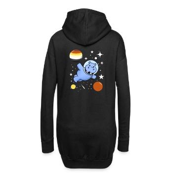 Nilpferd Astronaut Gay Bear Pride - Hoodie-Kleid - Schwarz - Hinten